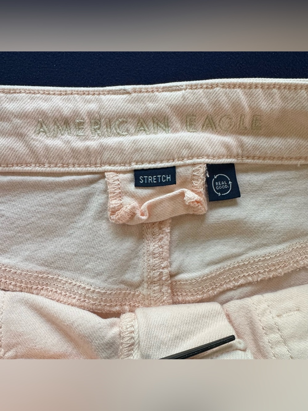 American Eagle Jeans Womens 6 Long Light Pink Super High Rise Baggy Wide Leg - Picture 11 of 16